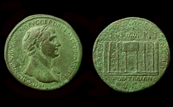Trajan, Sestertius, Forum reverse, Very Rare!